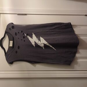 Cove distressed lightening bolt tank